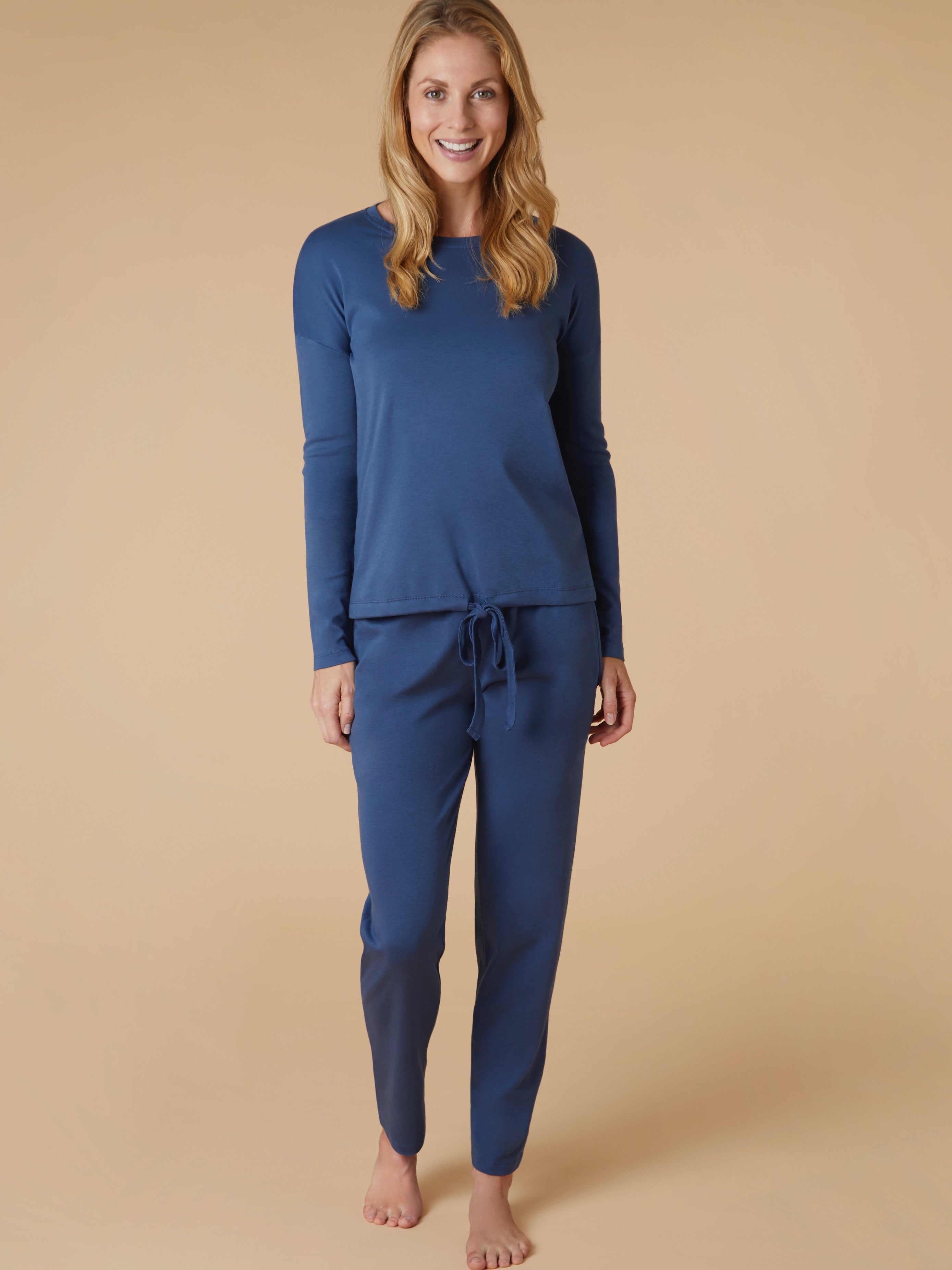 Steel Blue Lounge Trousers & Sweatshirt